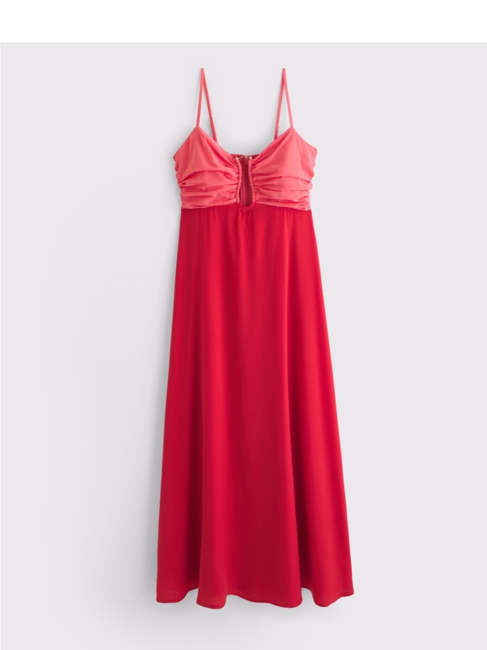 Abercrombie & Fitch Two-Tone Pink and Red Midi Dress - Picture 3 of 3